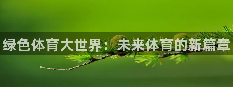 绿色体育大世界：未来体育的新篇章